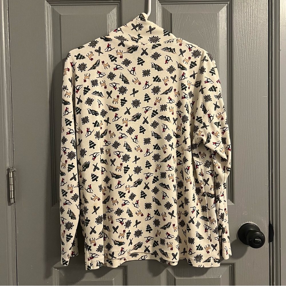Eastern Mountain Sports Cream Patterned Turtleneck - Picture 5 of 6